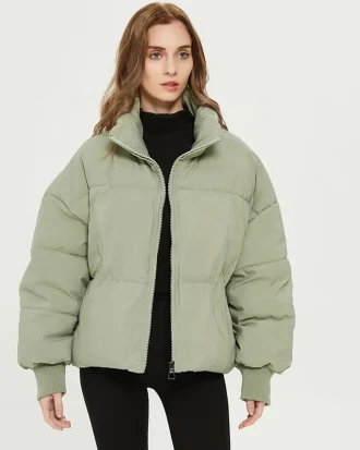 Hot Sell Autumn Winter Women Outwear Thicken Streetwear Oversized Parkas Long Batwing Sleeve Pockets Female Coats Cotton Jackets