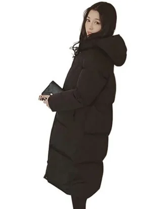 Hooded Ladies Coat Long Coats Parka Oversize Black Jackets Mid-long Women's Winter Thick Jackets Coats