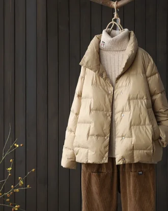 2025 Direct Sale New Women Loose Very-light Windproof Parkas Casual Outwear Female Short White Duck Down Jacket Coats