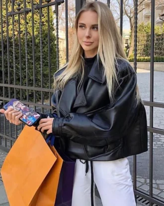 Fashion New Autumn Women Faux Leather Jacket Pu Motorcycle Biker Red Coat Turndown Collar Loose Streetwear Black Punk Outerwear