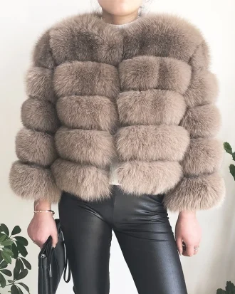 2025 New Style Imitation Fox Hair Jacket Female Winter Warm Faux Fur Coat High Quality Artificial Fur Vest Jackets