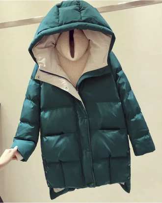 2025 Winter Women Jackets Long Hooded Cotton Padded Female Coat High Quality Warm Outwear Womens Parka Manteau Femme Hiver