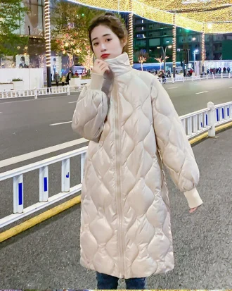 Winter Coat Jackets Women Autumn 2025 Thick Warm Casual Puffer-Parkas Streetwear Bubble-Harajuku Korean Long Outwear for Woman