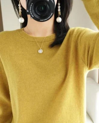 Women Sweater O-neck Autumn Winter Basic Pullover Warm Casual Pulls Jumpers Korean Fashion Spring Knitwear Bottoming Shirt 2025