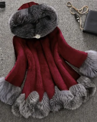 2025 Fashion Casual Long Sleeve Faux Fur Warm Women Coats Winter Autumn Turndown Collar Plus Size Women Coat