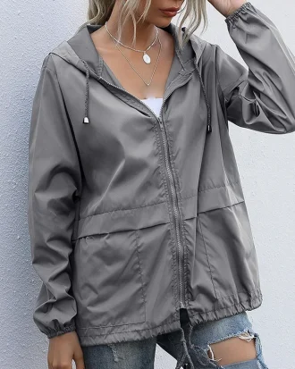 Women Jacket Tactical Waterproof Windbreaker Jackets Female Hooded Hip-hop Pilot Windproof Coats Women's Outdoor Hiking Raincoat
