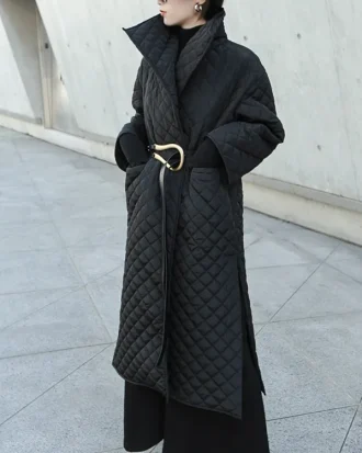 Hot Sell Black Big Size Long Cotton-padded Coat Long Sleeve Loose Fit Women Parkas Fashiontide New Spring Autumn 2025 Jackets