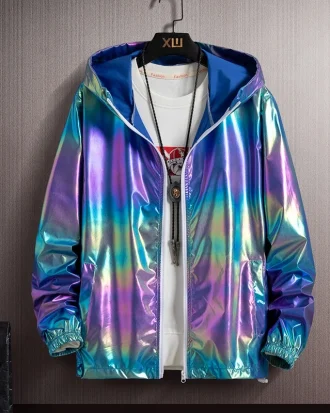 Summer Jacket Women White S-7XL Pl Size Loose Thin Couple Hooded Tops 2025 Spring Autumn New Blue Waterproof Cargo Coats