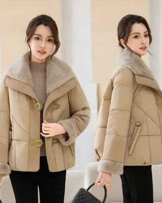 Short Down Cotton Jacket for Women in Winter 2025 New Loose Thick Small Stylish and Stylish Cotton Jacket