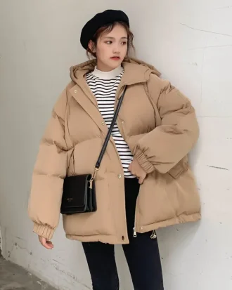 New Short Winter Jackets Women Warm Hooded Down Cotton Parkas Female Casual Loose Outwear Korean Cotton-padded Winter Coat